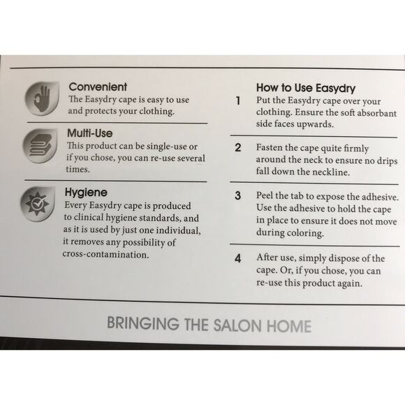 Easy Dry Shoulder Capes 3 Capes Salon Easydry In-Home Hair Cut Coloring NEW! - Picture 6 of 6